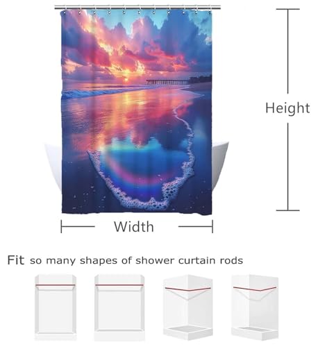 Rideau de douche anti-éclaboussures pour sol sec en polyester imperméable