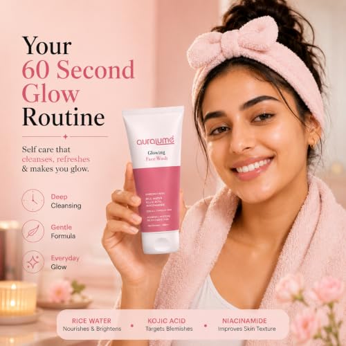 Image of Auralume Glowing Face Wash with Rice water & Niacinamide.