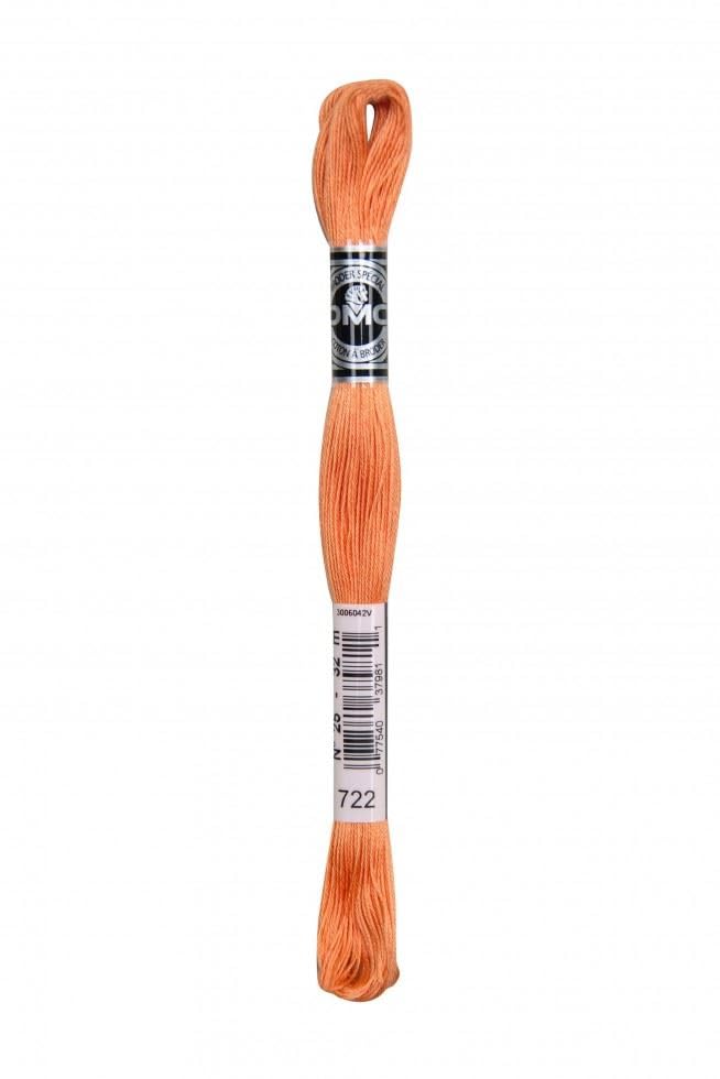 DMC Size 25 Coton A Broder Special Embroidery Thread - 722 Orange - Each — image 1