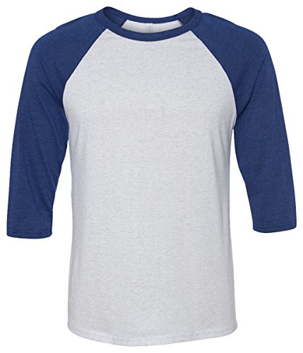 3200 CN 3200 3/4 SLV BSEBL RGLN TEE WHT FLK/ NVY TRB L