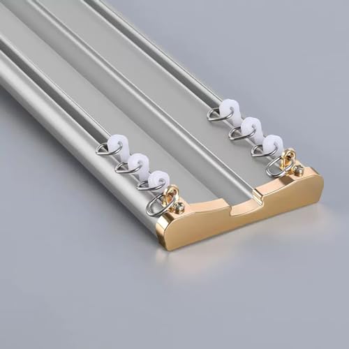 Rail de plafond robuste gris clair de 1 à 5 m pour rideau de salon - 2