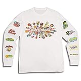 Nickelodeon Mens Long Sleeve Shirt - #TBT Mens 1990's Clothing - Rugrats, Hey Arnold, Ren and Stimpy (White Group, Large)