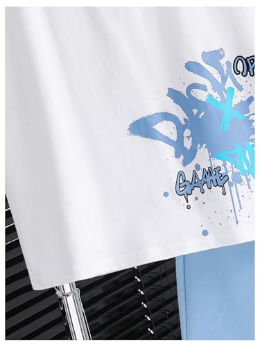 Boy's 2 Piece Sets Y2K Short Sleeve Graphic Tees and Track Shorts Casual Outfits4