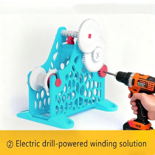 Kadxyan 3D Printer Filament Respooler, Manual Spool Rewinder, Wrap Neatly Without Tangling, for 1Kg Spools, Removable Modular Design, for 3D Printing Enthusiasts, Welders, Textile Artists
