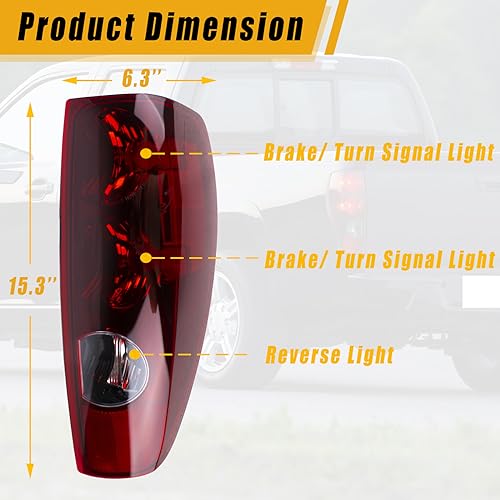 Boine Tail Light Compatible With Chevrolet Chevy Colorado GMC Canyon 2004-2012 Isuzu Driver and Passenger Side Rear Light Housing Brake Lamps Replaces GM2801164 by Boine - Image 2