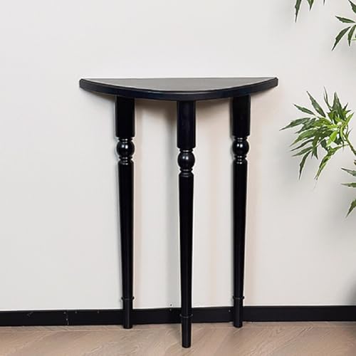 Mesa consola madera maciza vintage recibidor pasillo estrecho 2