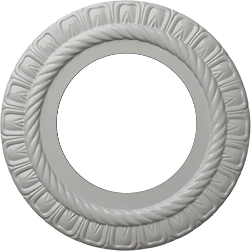 Image of Ekena Millwork CM10CLFRF 10-5 /8 inch x 5-3 /4 inch x 1 /2 inch Claremont Ceiling Medallion, Frost