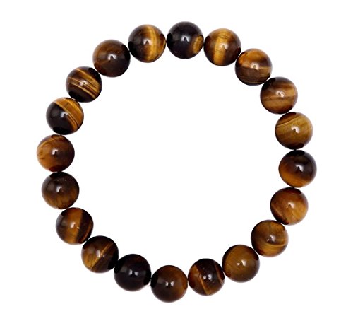 Adabele Real Natural Golden Yellow Tiger's Eye Bracelet 7.5 Inch Stretch Gemstone Beaded Bracelet Chakras Healing Crystal Stone Jewelry Energy Quartz Rock Gb8-B26 #TOP2