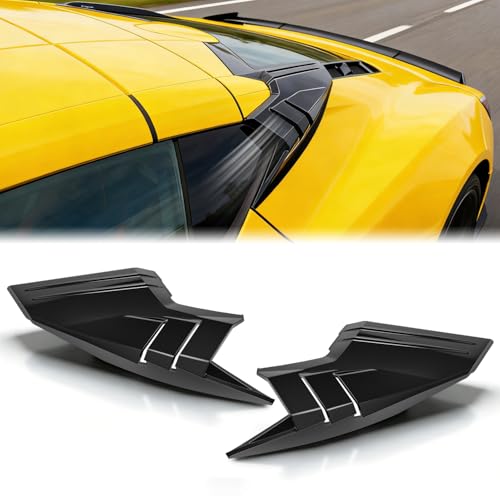 MSIZOY Rear Roof Quarter Intake Port Decoration Trims Rear Hatch D-Pillar Air Intake Vents Ports Exterior Accessories Compatible With for Chevy Corvette C8 Stingray Z51 Z06 E-Ray Coupe 2020-2026