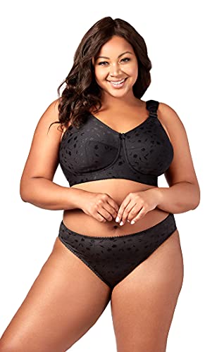 Elila Jacquard Full Coverage Full Support Softcup 1305 Black 52 I