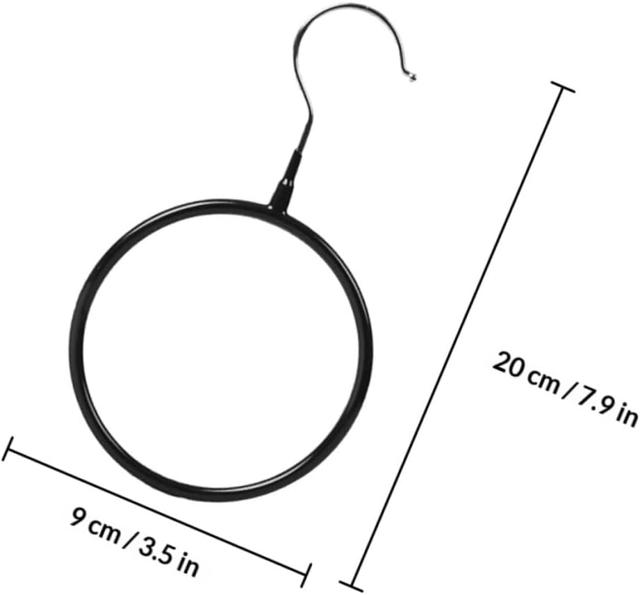 8 Piece Metal Ring Scarf Organizer with Iron Hooks for Closet