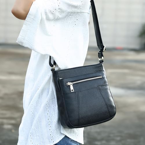 NIUCUNZH Genuine Leather Crossbody Bags Womens Lightweight Shoulder Purse ladies Small Hobo Handbag4