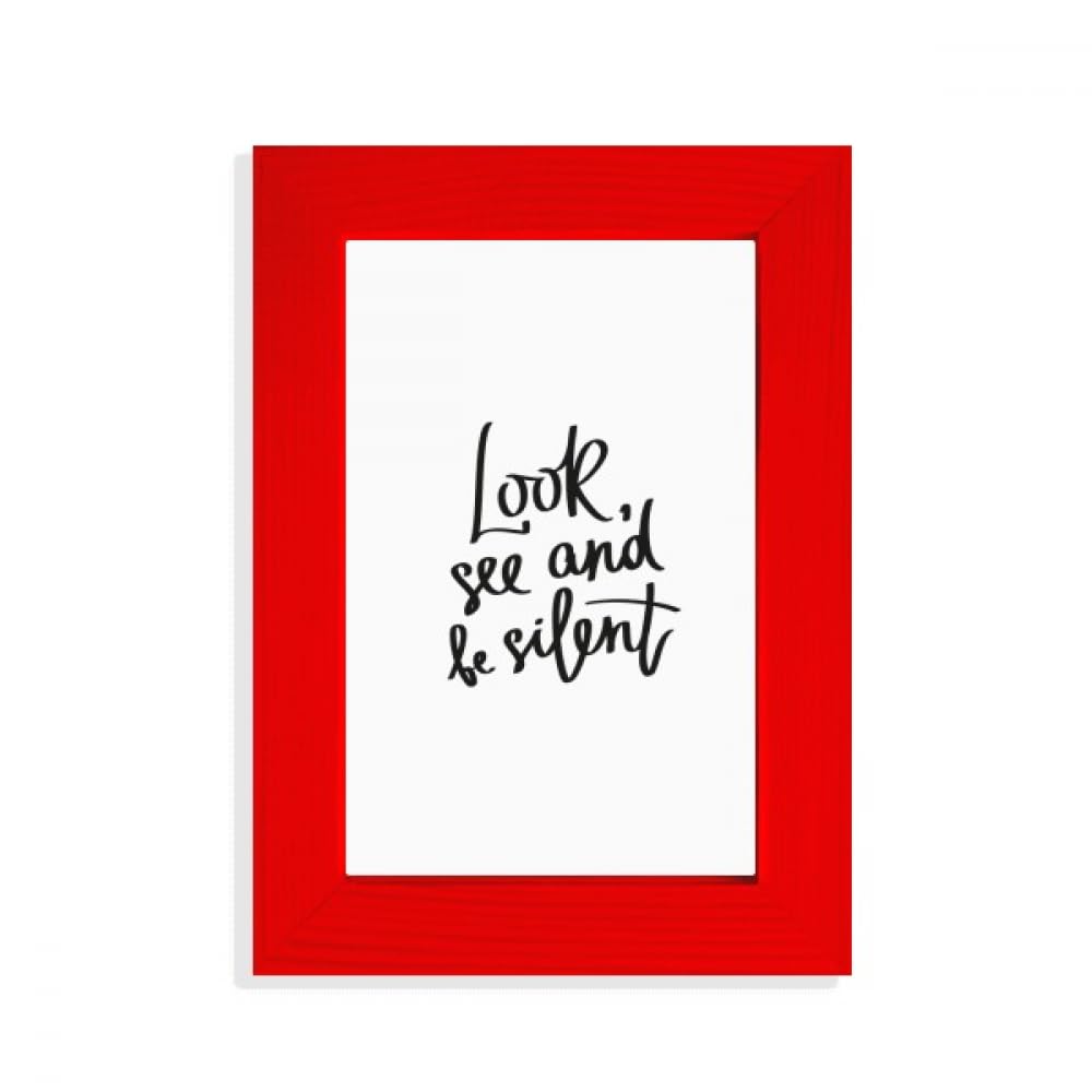 Cadre photo Look See and Be Silent rouge, idée cadeau design pour crémaillère