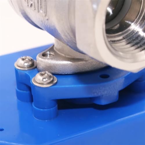 Válvula de bola motorizada de acero inoxidable de 2 vías y 3/4 de pulgada con control manual 6