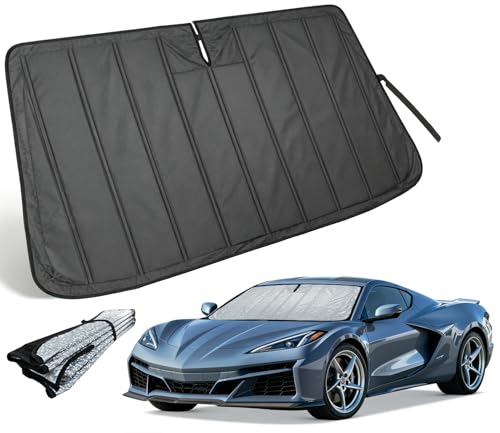 Image of Thickened Windshield Sun Shade for Chevy Corvette C8 2020-2026