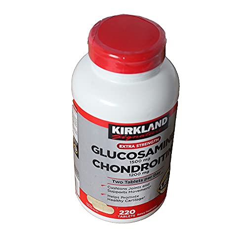 Kirkland Extra Strength Glucosamine Chondroitin - 4 Bottles, 220 Tablets Each #TOP2