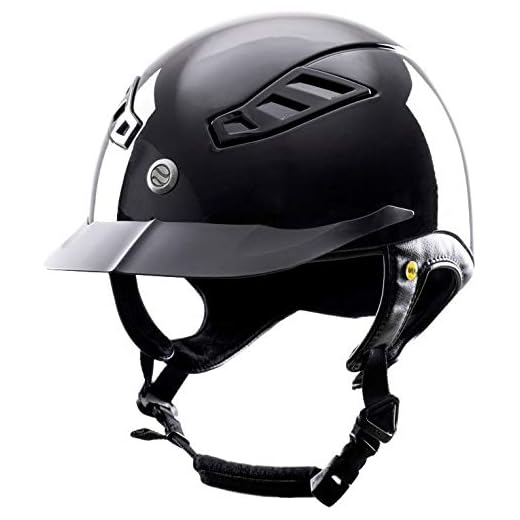 Back on Track® EQ3 Lynx slät topp glänsande Reithelm (S (50-53 cm))