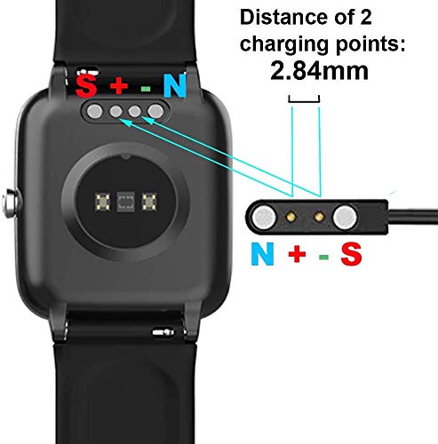 Cargador compatible con reloj inteligente G35 de 1,32 pulgadas, cable de carga USB de repuesto compatible con RUXINGX G35 / BANLVS G35 /XINGHESF G35 Smartwatch Accesorios - imagen 3