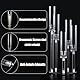 VINCIGANT 4 Set Acryl Candelabra Mittelstücke für Hochzeit, Clear 5-Arm Kerzenhalter mit Acryl Schatten für Dinner Party Valentinstag Mittelstücke für Tischdekoration Fit 2.2cm LED Kerze(Ohne Kerzen)