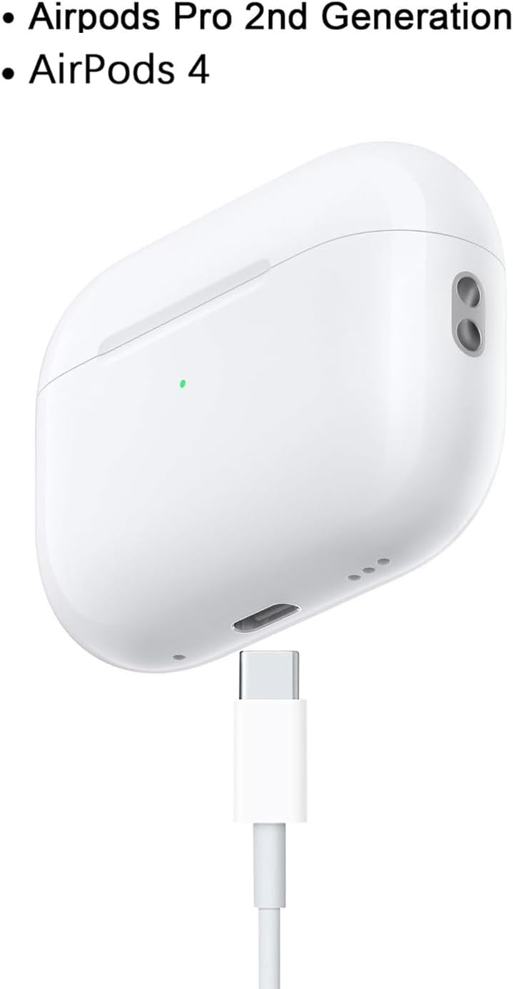 New AirPods 4 Charging Cable, USB C to USB C Woven Cable for AirPods Pro (2nd Generation) Wireless Earbuds, USB C Cord for iPhone 15/16, 15/16 Pro Max, 15/16 Plus, iPhone 16E (SE4) Charger Power Cord image 2 of 7 B0CTHDCY26