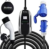 Portable 7kW EV Charger, Small Plug-and-Charge Design, 7kW Power Output, Intelligent Charging Process Control, Convenient for Home Use