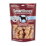 SmartBones Mini Bones with Real Chicken, 24 Count, Rawhide-Free Chews for Dogs