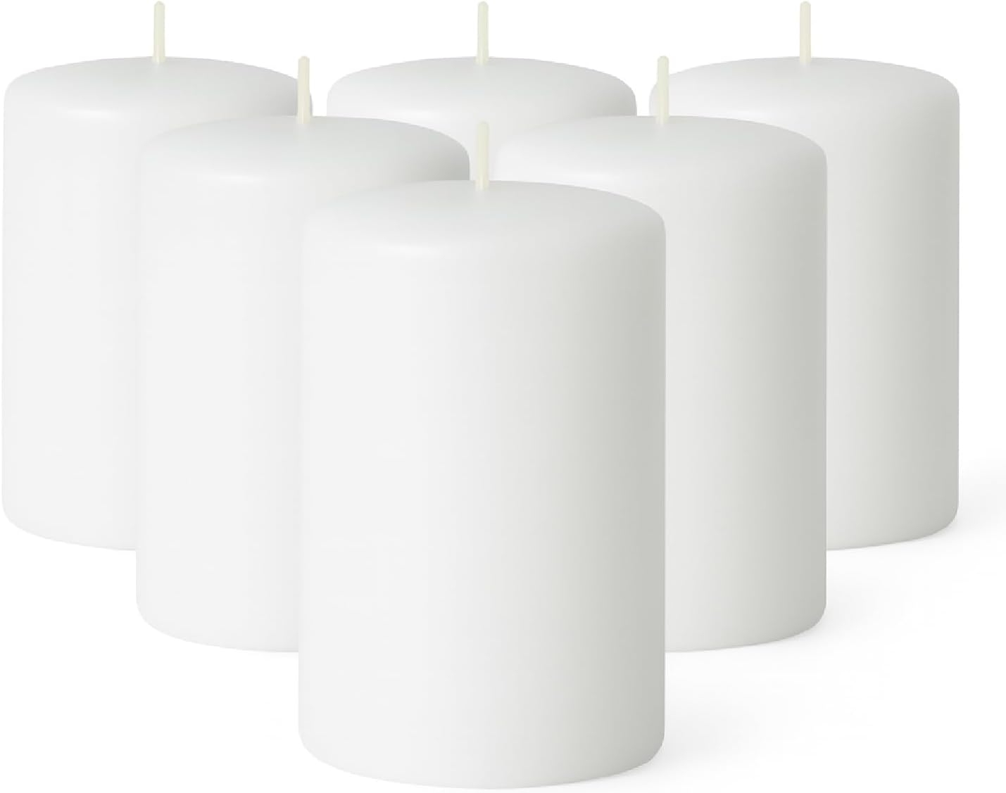 Biedermann & Sons Royal Blue Pillar Candles (6 Pack), 4 Inch Tall 3 Inch Wide Round, Unscented Paraffin Wax, Approx 40 to 45 Hour Burn, Dripless Candles for Centerpieces