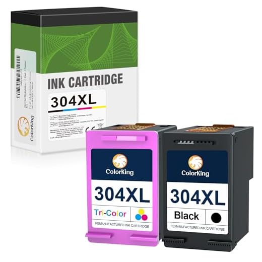 ColorKing Wiederaufbereitet Druckerpatronen Kompatibel für HP 304XL 304 XL für Envy 5030 5010 5020 5032 für Deskjet 2630 2620 2622 2632 2634 3720 3730 3735 3750 3760 3762 (Schwarz, Farbe, 2er-Pack)