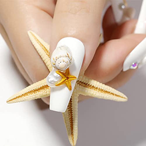 12 Shapes Summer Sea Series Gold Nail Charms Beach Series Nails Art Jewels 3D Metal Decorations Alloy Studs Star Conch Shells Diamond Rhinestone Pearls Starfish Design Accessories Supplies #TOP5