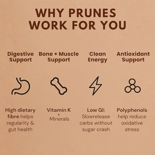 Image of Earthen Story California Prunes 200 gm, Premium Dried Fruit, Rich in Fibre, Low Glycemic Index, Bone and Heart Health, Rich in Vitamin K and Mg