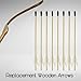 Basbon 8 Pcs Wooden Feather Arrows Soft Rubber Tips, 17 Inch Handmade Wooden Toy Arrow for Kids and Beginners, Archery Bows Outdoor Play Cosplay Costume Decoration