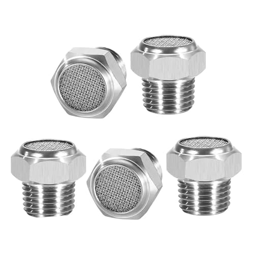MOUMOUTEN 5Pcs Air Pneumatic Mufflers, PT 1/4