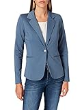 ICHI IHKATE BL Blazer Court pour Femme   Blazer à Un Bouton avec Stretch et col à Revers, Bering Sea (184028), XL