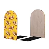 Construction bien pensée : conçu avec un panneau en bois de hêtre, une base en fer et une couche de mousse protectrice, cet ensemble agit comme un support de livre fonctionnel et s'intègre parfaitement aux serre-livres, aux collections de serre-livres et aux supports de livres Hot Dog Yellow Print pour étagères