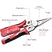 JEJIEFI Pro 8-in-1 Wire Stripping Pliers with Voltage Tester for Live/Neutral Wires 12–250V, Needle Nose Pliers, Wire Cutter, Crimper and Wire Twister, Heavy Duty Electrical Tool for Electricians(Red)