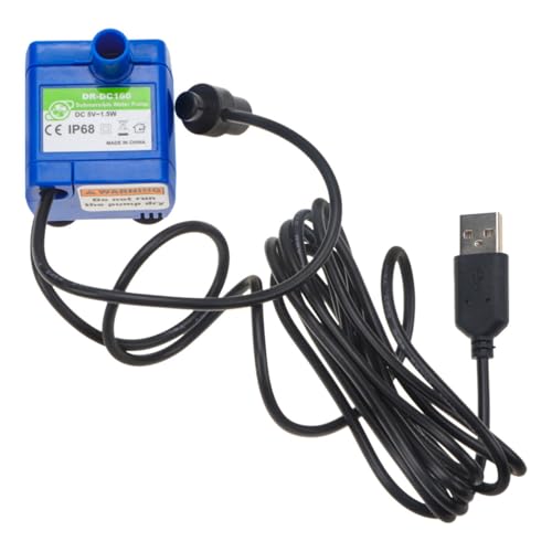 EXAOMBLE Dispensador de Agua Eléctrico para Mascotas Bomba de Agua, Luz LED Azul, Plástico Fácil de Limpiar, Diseño Único para Perros y Gatos en Casa o Tienda de Mascotas