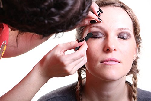 Deksias Ciimii Disposable Dual Sided Eye Shadow Sponge Applicator Oval Tipped Eyeshadow Brushes Makeup Tool (50Pcs, Beige White) #TOP5