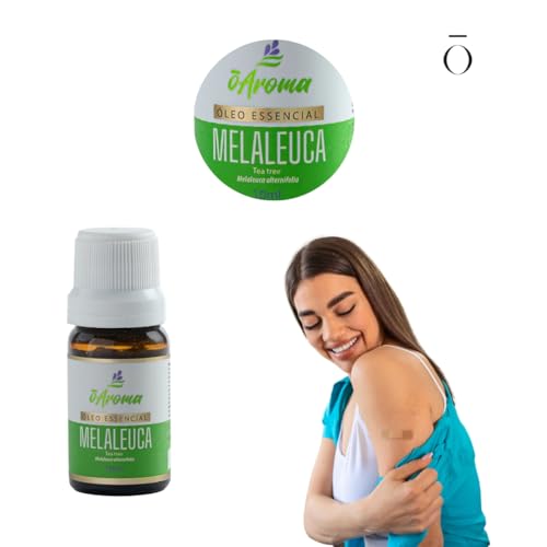 Óleo Essencial De Melaleuca Tea Tree 100% Puro Vegano Unhas Micoses Fungos Auxilia na Oleosidade do