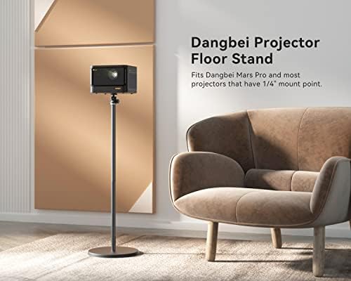 Dangbei Projector Floor Stand, Projector Mount, Height Adjustable 3.9-35.4 Inch, 360 Rotation 1/4 Screw Compatible with DBX3 Pro