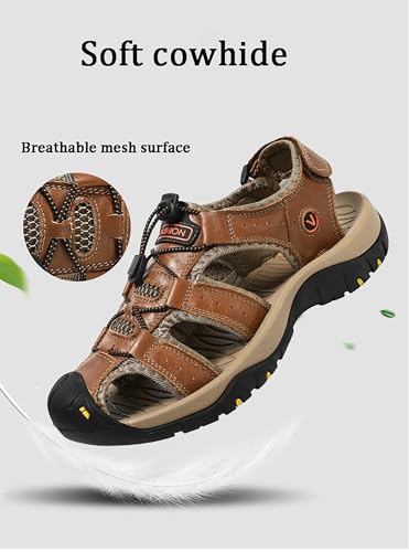 Men Closed Toe Hiking Sandals Walking Water Wading Shoes Comfort Non-slip Sport Outdoor Sandals4