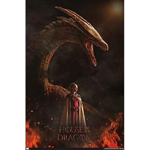 House of the Dragon - Póster de pared de una hoja de dragón de Rhaenyra