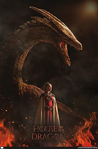 Affiche House of the Dragon Rhaenyra poster deco murale feuille de dragon fantastique