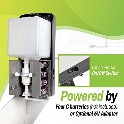 Image of Alpine Automatic Touchless Hand Soap Dispenser Liquid Sanitizing Station - Smart Sanitizer with Sturdy Floor Stand for Commercial /Home /Office /Hotel /Church /School Use, Soap Capacity 1200ml