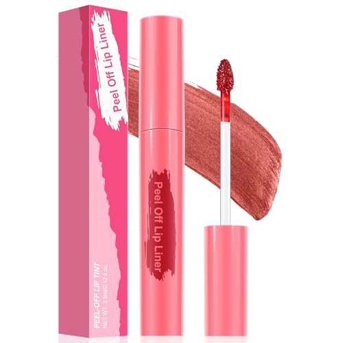 Image of Peel Off Lip Stain Lip Liner Waterproof Lip Tint Rose Pink