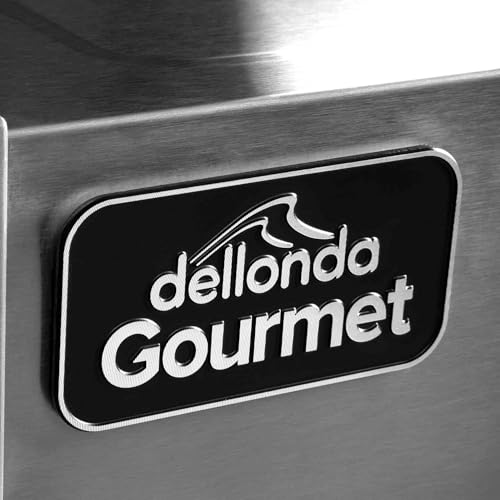 Dellonda 3 Burner Deluxe Gas BBQ Grill, Piezo Ignition, Stainless Steel, Wheels - DG16 - Image 7