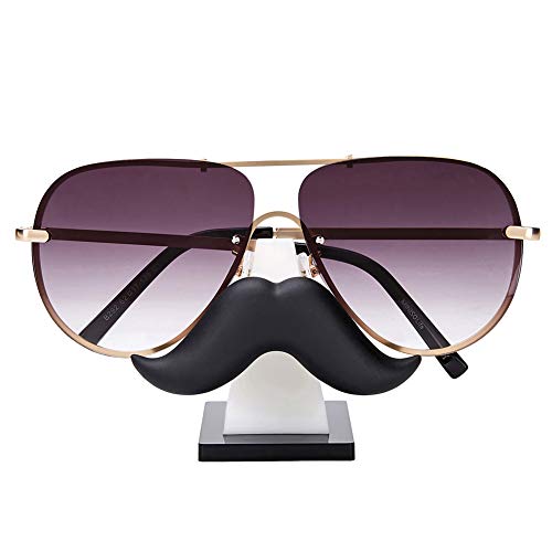i-Win Eyeglass Holder Stand Sunglasses Holder Nose Shape Glasses Display Stand Funny Table Décor (Mustache)
