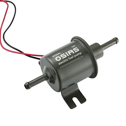 OSIAS Universal 12V Low Pressure Gas Diesel Inline Electric Fuel Pump HEP-02A (2.5-4 PSI)
