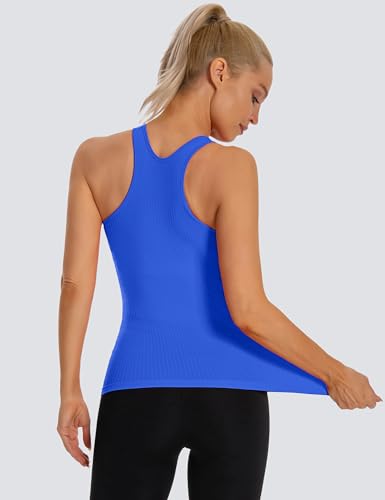 MathCat Seamless Workout Tank Top for Women with Built in Bra, Padded Racerback Athletic Yoga Camisole4