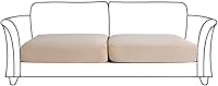Vista 2 de HOOBUY Funda de cojín impermeable para sofá, 2 piezas, elástica para sofá, protector de muebles con elástico, adecuado para sofá biplaza, sofá de 2