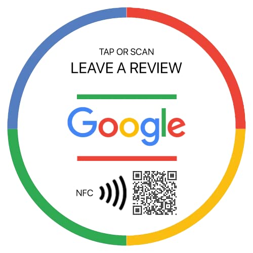 Panneau d'examen Google QR code sur comptoir pour restaurants et salons
